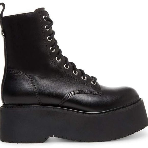 Steve Madden Twister Chunky Lace Up Combat Boot - Picture 2 of 4